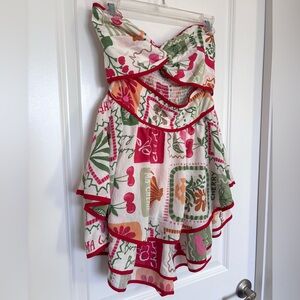 Altar’d State Cherry Strapless Mini Dress Coquette Cottagecore Summer Dress